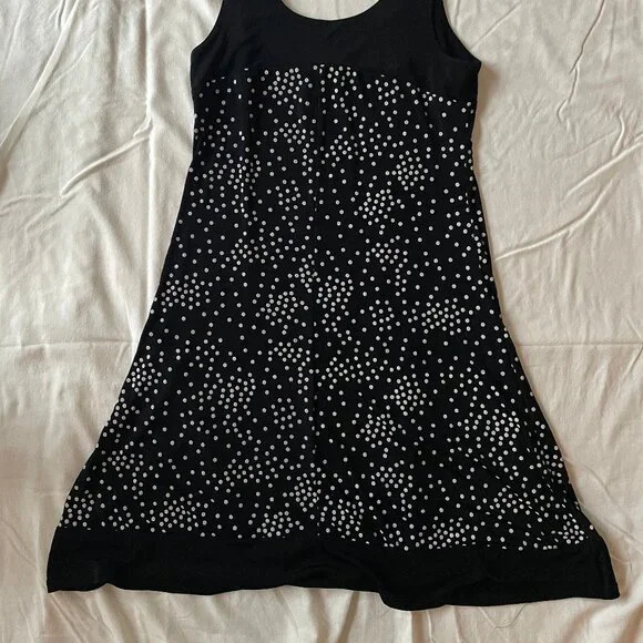 Jessica Polka Dot Black & White 60s Style Mod Midi Dress - Picture 6 of 13